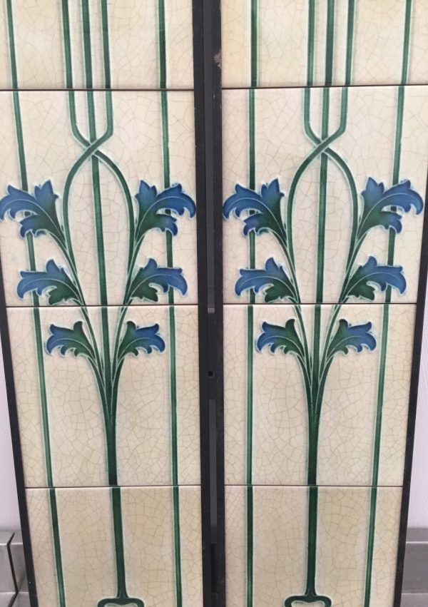 Art Nouveau Fireplace 10 Tile Set ref an 140 - Image 3