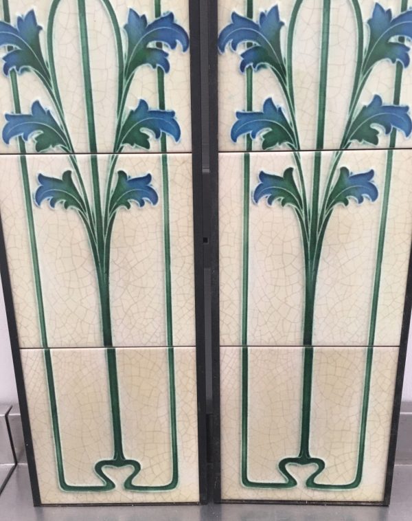 Art Nouveau Fireplace 10 Tile Set ref an 140 - Image 2