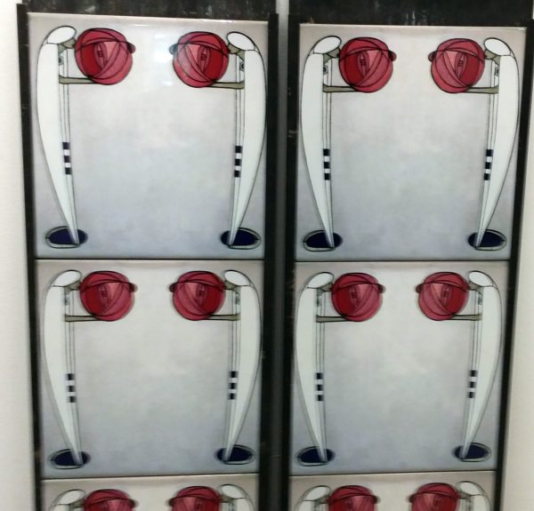 Mackintosh Rose Ladies Fireplace 10 Tile Set - Image 2