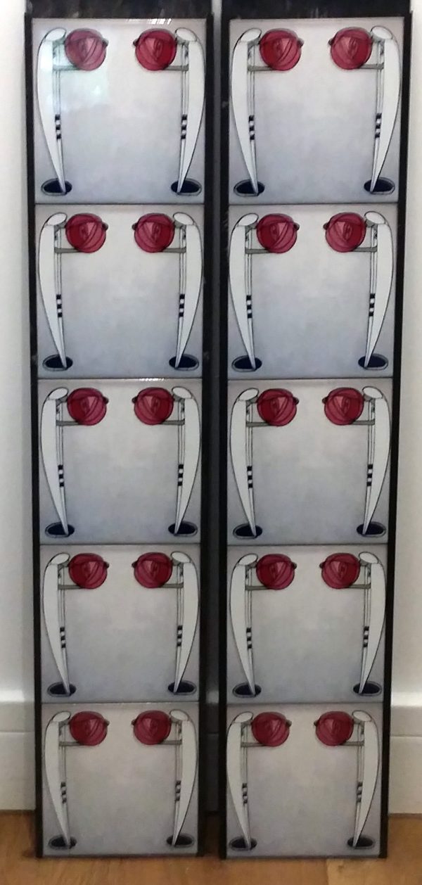 Mackintosh Rose Ladies Fireplace 10 Tile Set