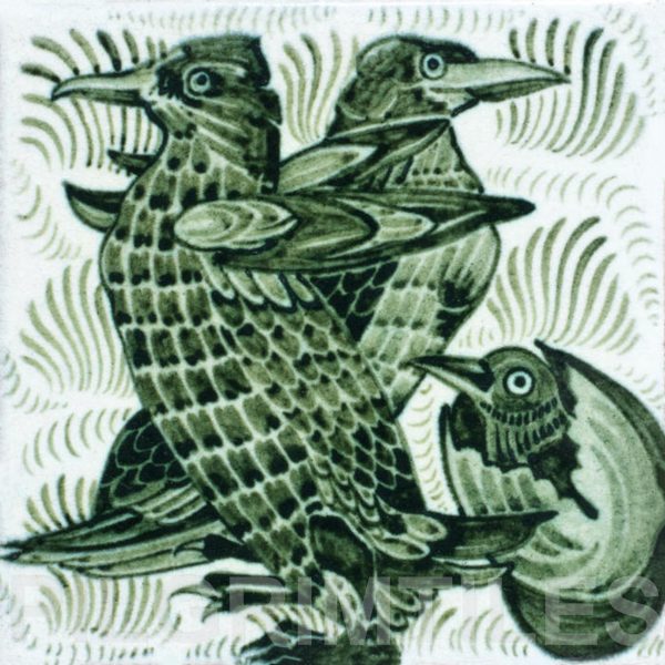 William De Morgan Penguins Tile