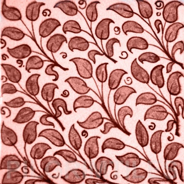 William De Morgan Leaves Tile Red