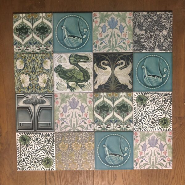 Mixed 16 Tile Mural Splashback-Kiln Fired Porcelain or Ceramic 60cm or 24" Square ref 12