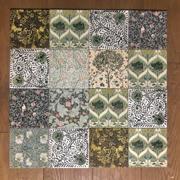 Mixed 16 Tile Mural Splashback Kiln Fired Porcelain or Ceramic 60cm or 24" Square ref 14