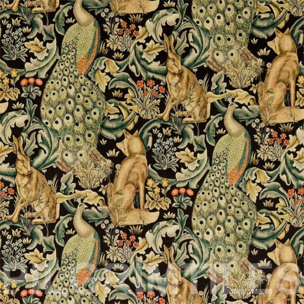William Morris Forest tiles black