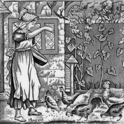 Wedgwood Victorian Calendar Tile September black - Image 5