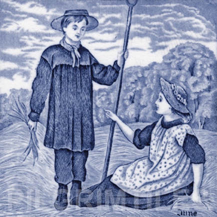 Wedgwood Victorian Calendar Tile January blue - Image 6