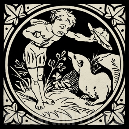 Minton Elfin Arts and Crafts Tile ref 11