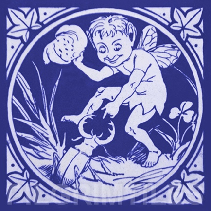 Minton Elfin Arts and Crafts Tile ref 10 blue - Image 10