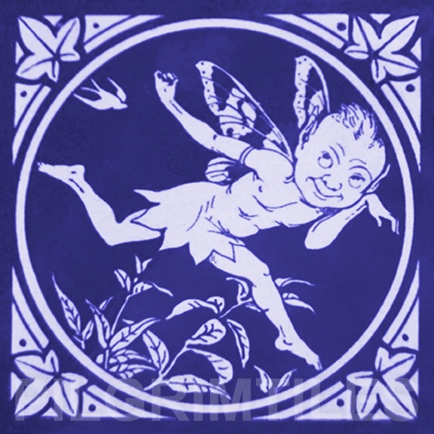 Minton Elfin Arts and Crafts Tile ref 10 blue - Image 7