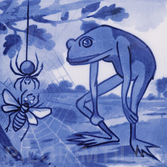 Copeland Frog Arts and Crafts Tile ref 3 blue - Image 10