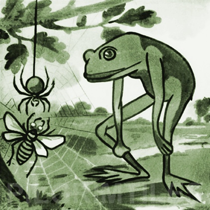 Copeland Frog Arts and Crafts Tile ref 2 green - Image 10