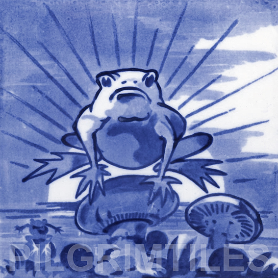 Copeland Frog Arts and Crafts Tile ref 3 blue - Image 9
