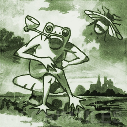 Copeland Frog Arts and Crafts Tile ref 2 green - Image 9