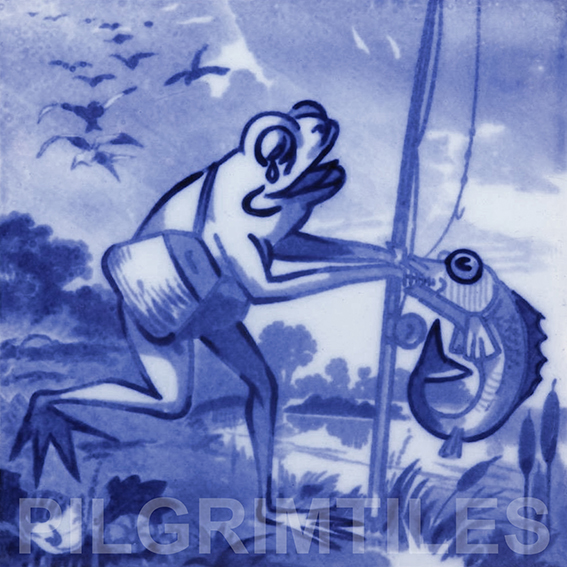 Copeland Frog Arts and Crafts Tile ref 3 blue - Image 8