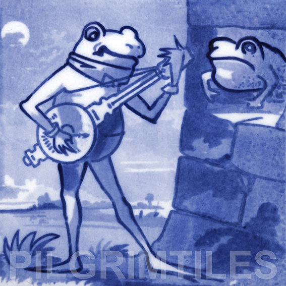 Copeland Frog Arts and Crafts Tile ref 3 blue - Image 7