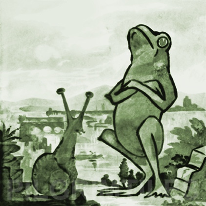 Copeland Frog Arts and Crafts Tile ref 2 green - Image 6