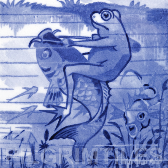 Copeland Frog Arts and Crafts Tile ref 3 blue - Image 4