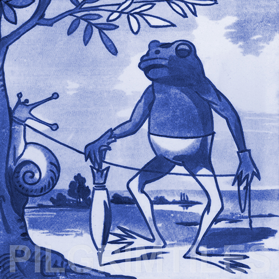 Copeland Frog Arts and Crafts Tile ref 3 blue - Image 3