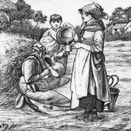 Minton Village Life Victorian Tile ref 1 black - Image 10