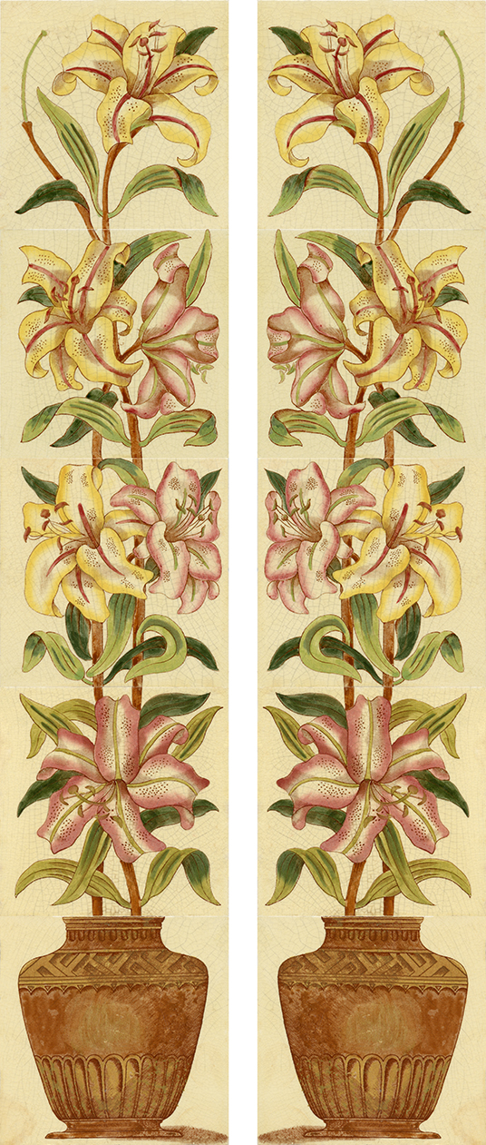 Aesthetic Movement Fireplace 10 Tile Set 228