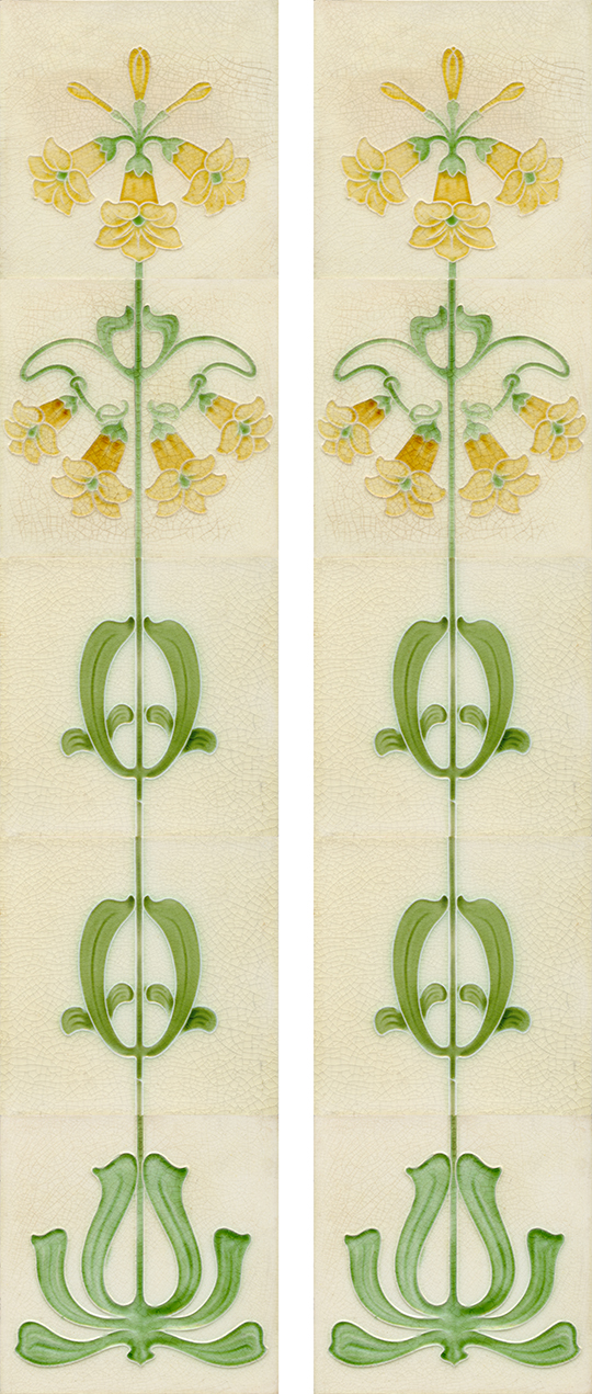 Art Nouveau Fireplace 10 Tile Set ref 220