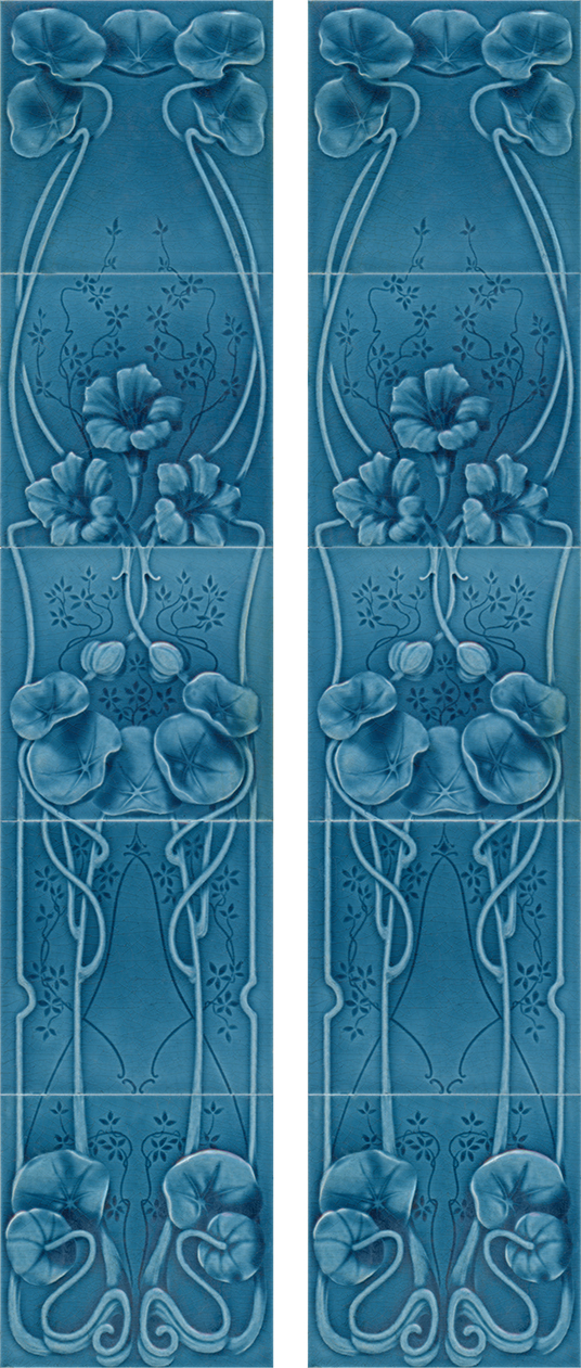 Art Nouveau Fireplace 10 Tile Set ref 226