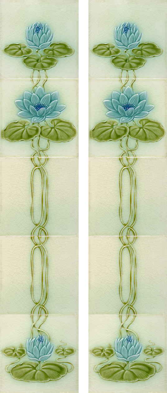 Art Nouveau Fireplace 10 Tile Set ref 229