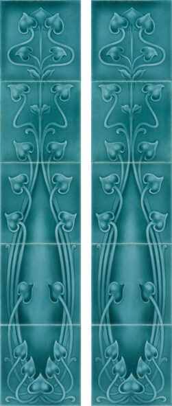 Art Nouveau Fireplace 10 Tile Set ref 240