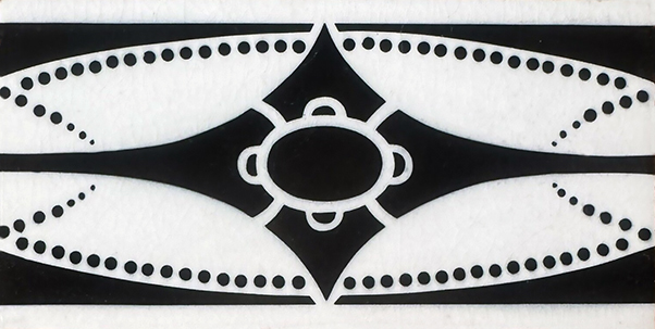 Arts Deco border tile ref 56