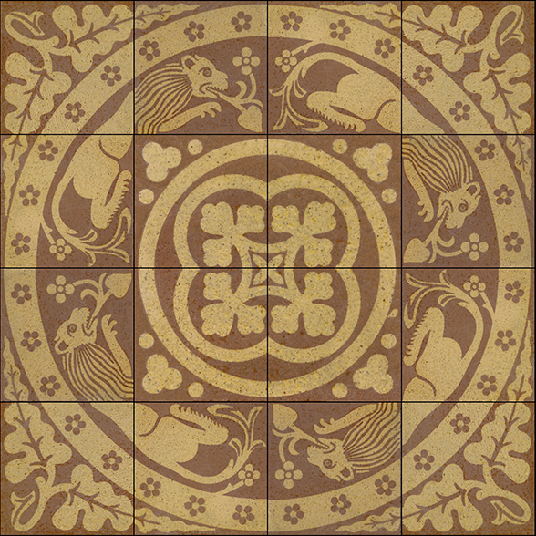 Gothic Ceramic or Porcelain 16 Tile Mural Splashback 60cm x 60cm / 24" x 24"
