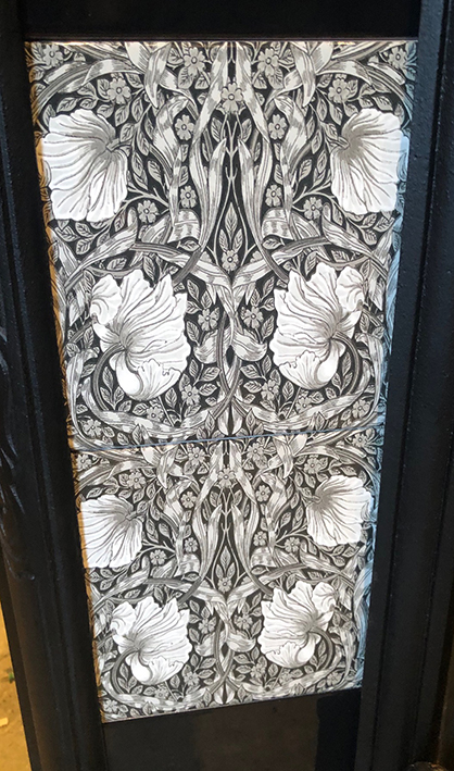 Original Antique Art Nouveau Tiled Cast Iron Fireplace Insert ref i812 - Image 9