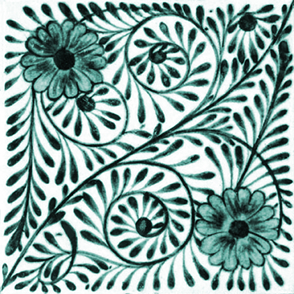 William De Morgan Exotic Bird and Fruit Tile Teal - Image 14