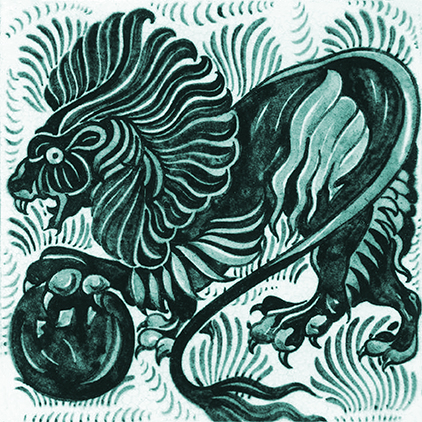 William De Morgan Exotic Bird and Fruit Tile Teal - Image 10
