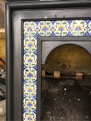 Rare Large Original Antique Delft Tiled Combination Fireplace - Image 9