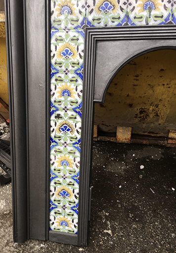 Rare Large Original Antique Delft Tiled Combination Fireplace - Image 8