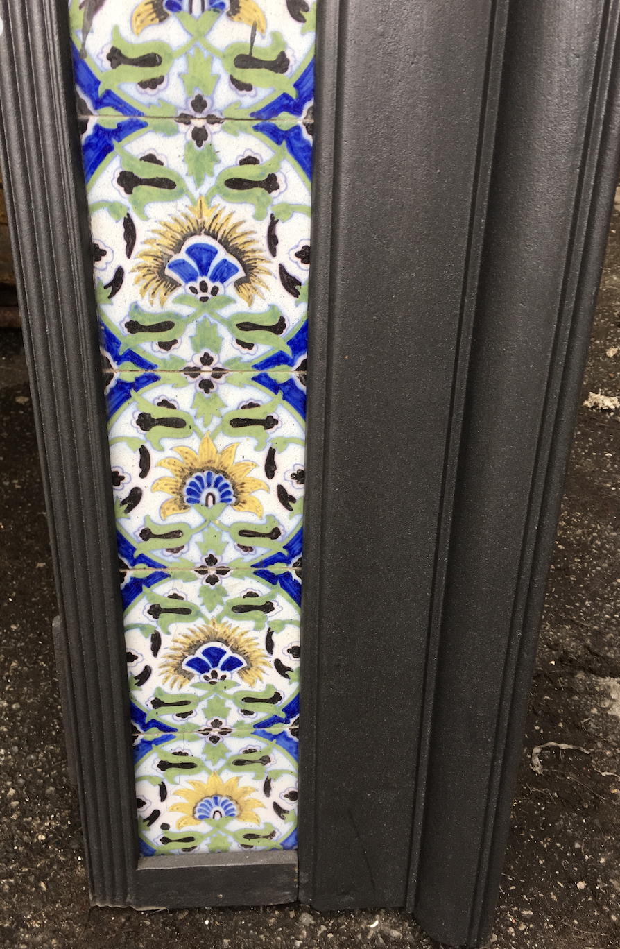 Rare Large Original Antique Delft Tiled Combination Fireplace - Image 7