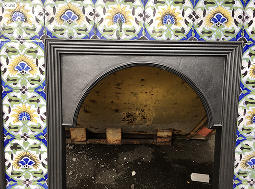 Rare Large Original Antique Delft Tiled Combination Fireplace - Image 5