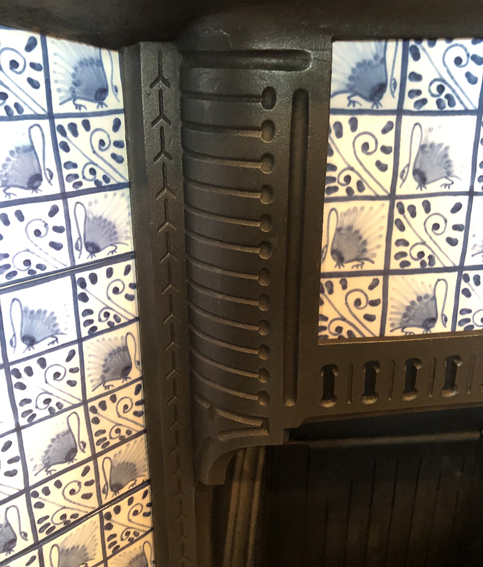 Antique Victorian Tiled Cast Iron Fireplace Insert ref i2601 - Image 10