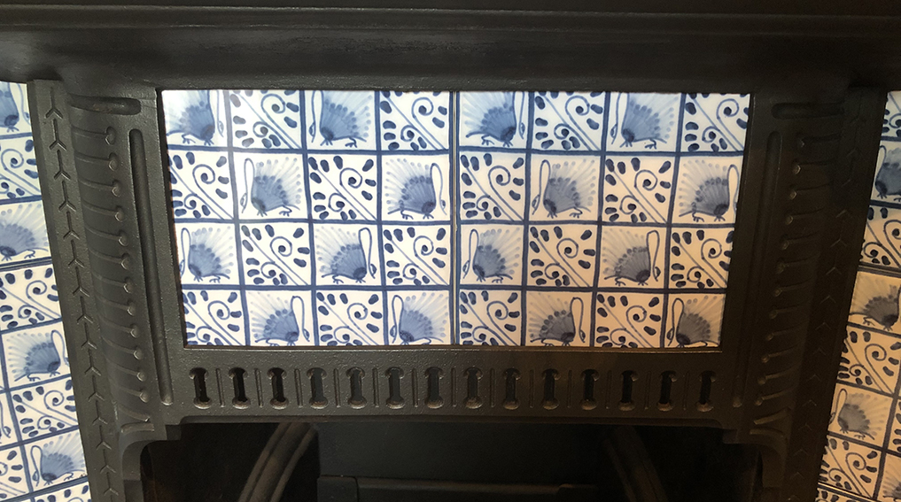 Antique Victorian Tiled Cast Iron Fireplace Insert ref i2601 - Image 11