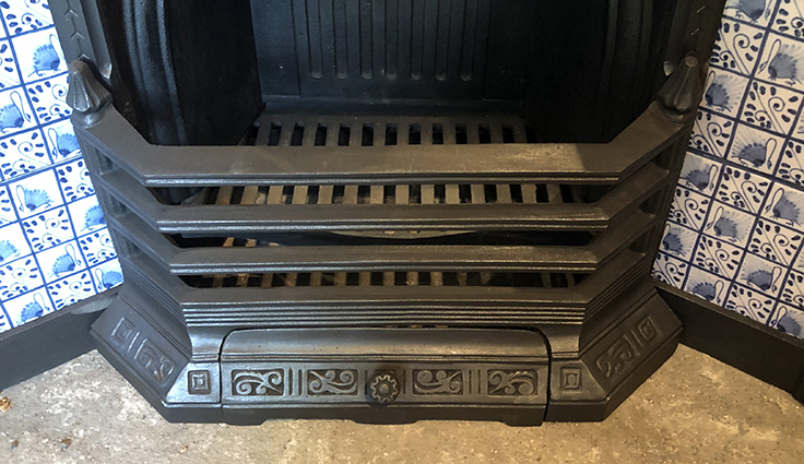 Antique Victorian Tiled Cast Iron Fireplace Insert ref i2601 - Image 13